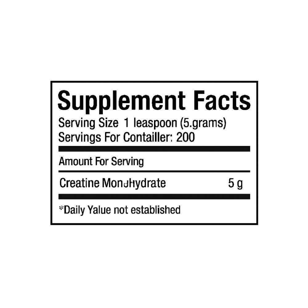 Creatina Ultimate Nutrition 1 kilo información nutricional y modo de uso